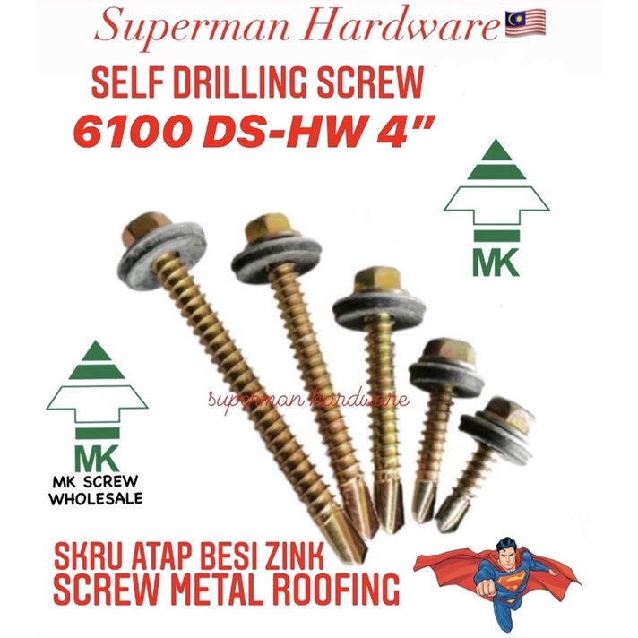 4 6100 DS HW MK SELF DRILLING SCREW DS HW SCREW AWNING METAL DECK SKRU