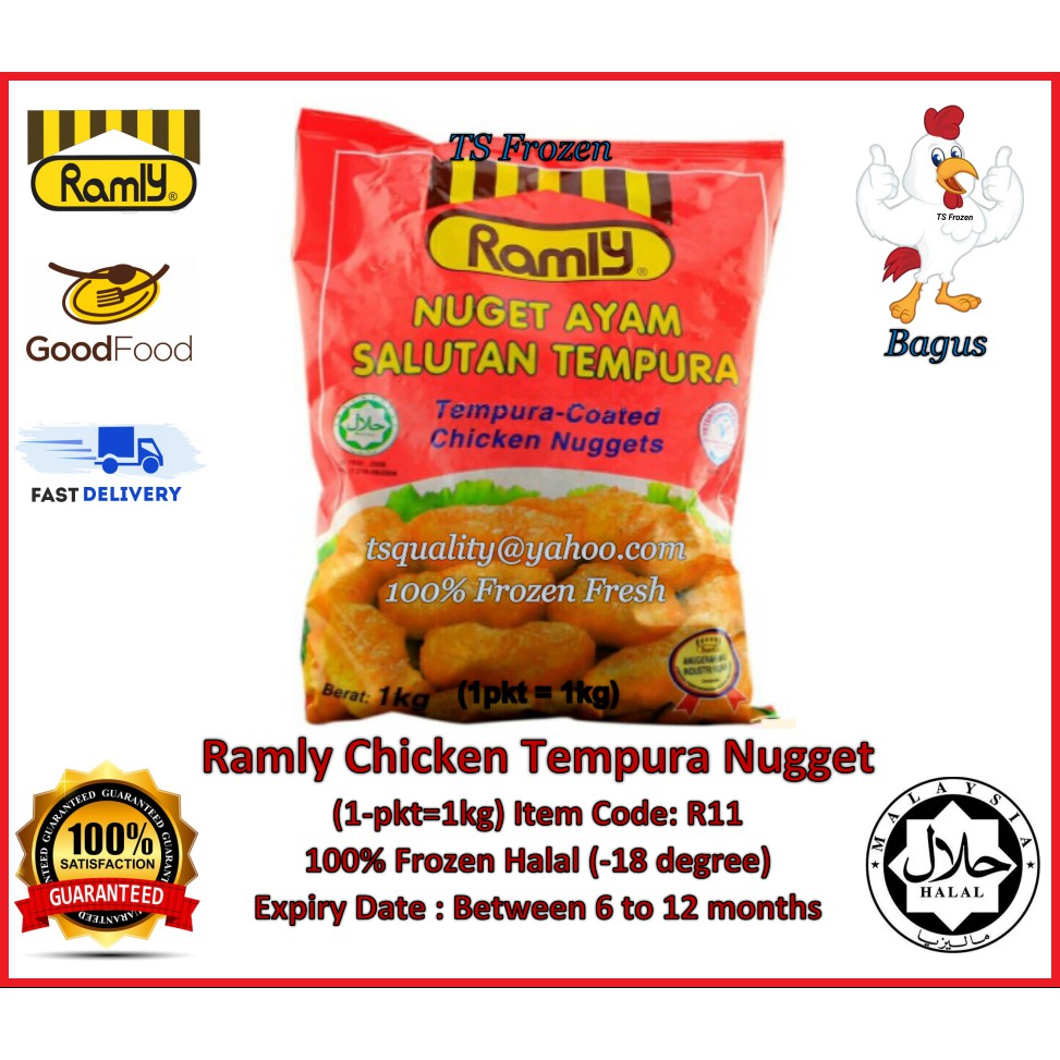 Ramly Chicken Tempura Nugget Pkt Kg Halal Fresh Frozen