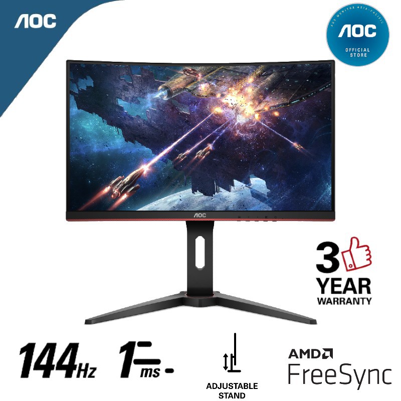 AOC C24G1 FreeSync Curved Gaming Monitor 24 FHD VA 144Hz 1ms