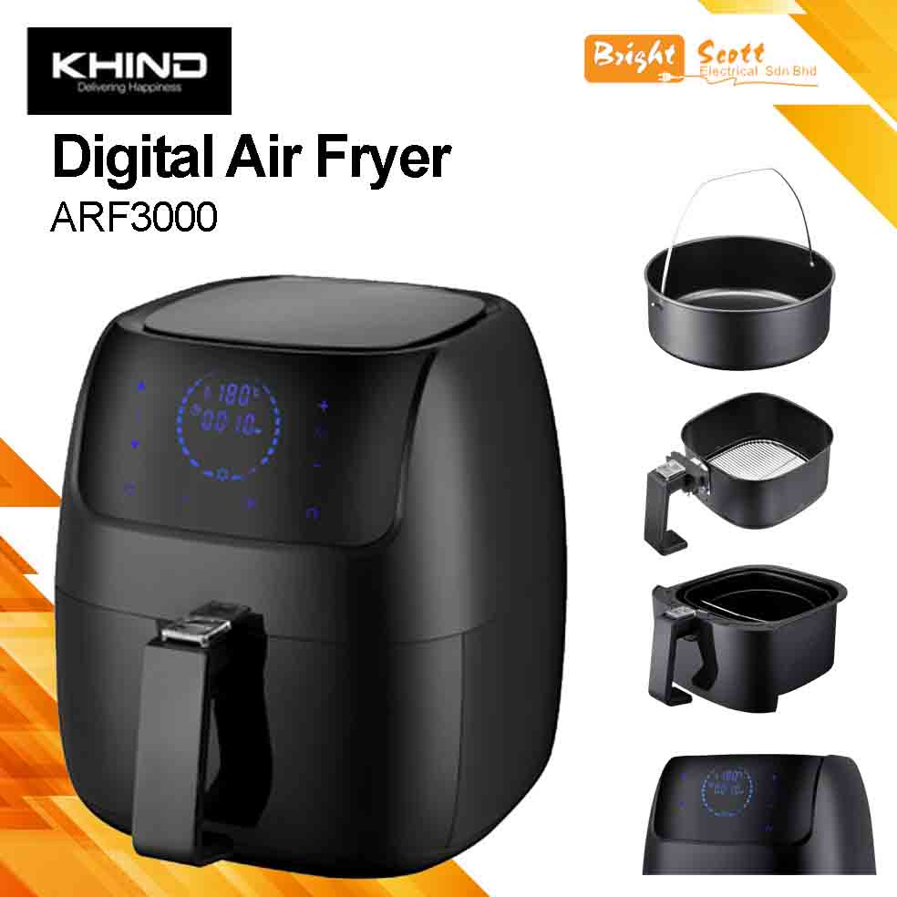 Khind ARF3000 Digital Air Fryer 3L Shopee Malaysia