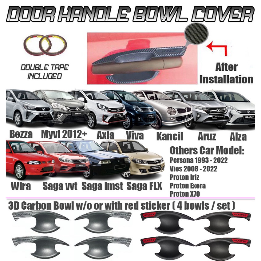 Door Handle Bowl Cover Proton Waja Saga Vvt Lmst Iswara FLX Wira