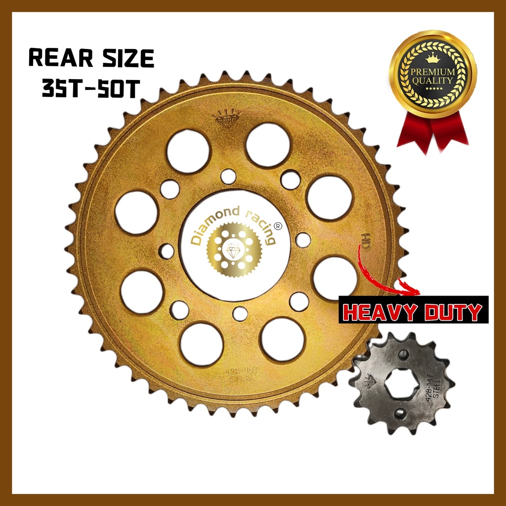 RXZ LC135 Y125Z VF3I 428 DIAMOND RACING SPROCKET HEAVY DUTY COLOUR