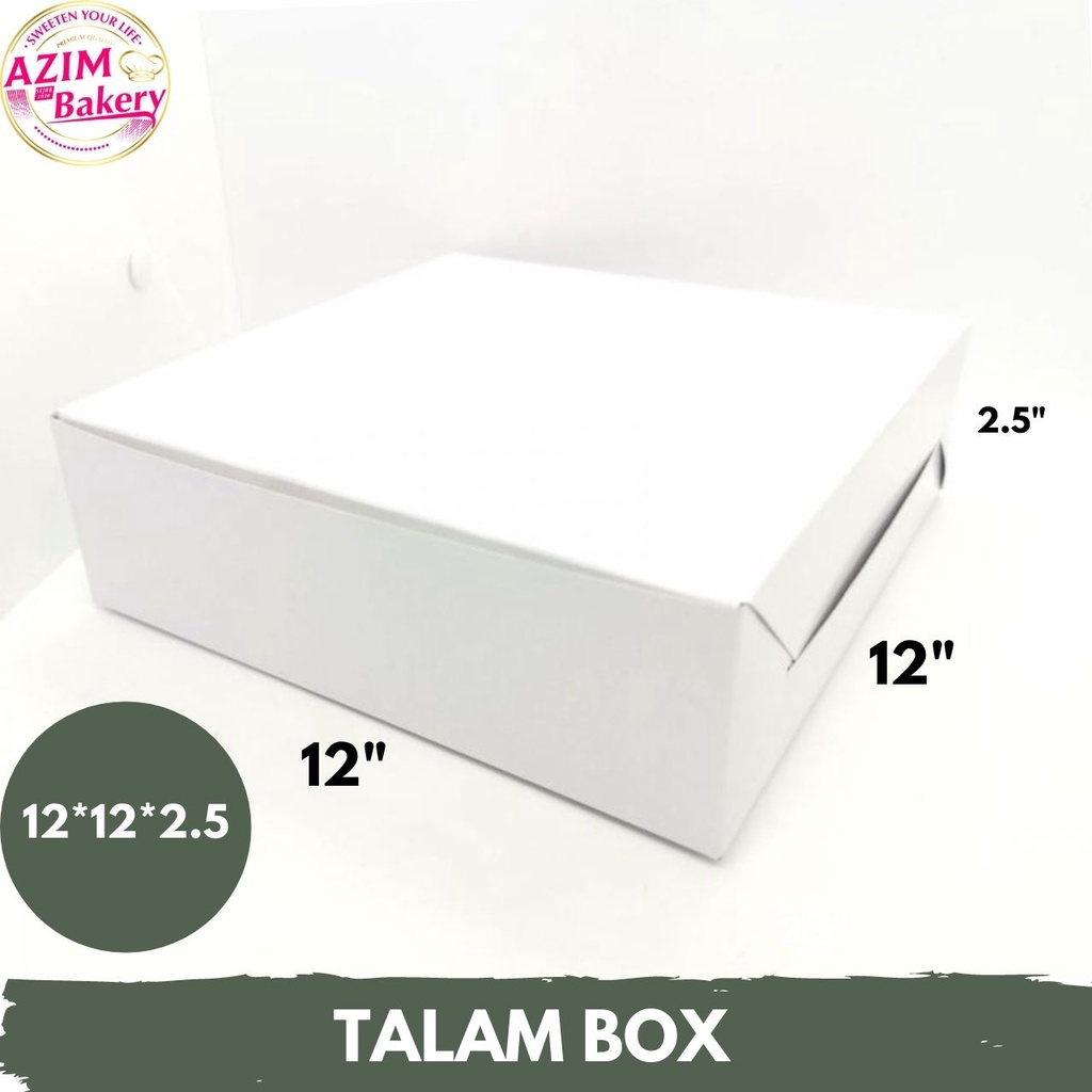 Talam Box 12X12X2 5 5Pcs Kotak Kuih Talam Kotak Kuih Lapis Kotak