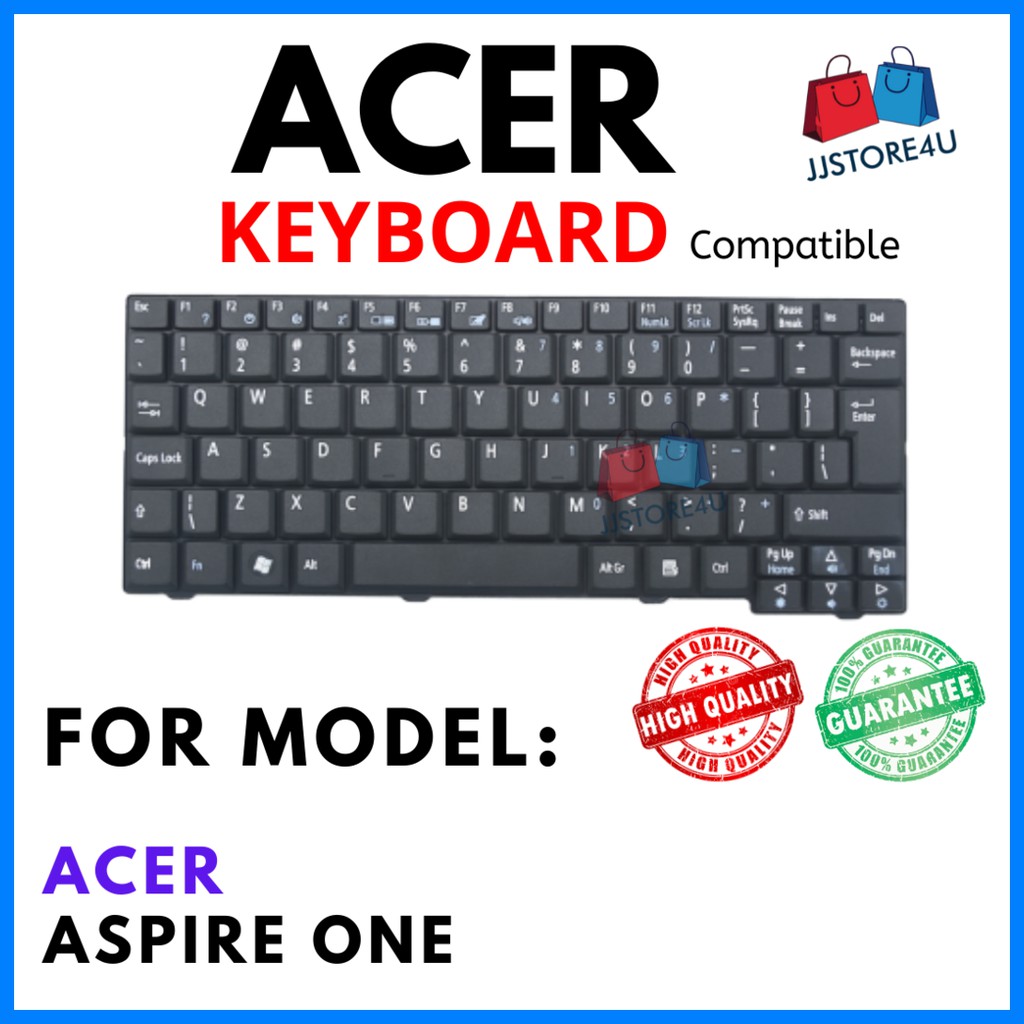 Acer Aspire One Laptop Keyboard Black Acer B Shopee Malaysia