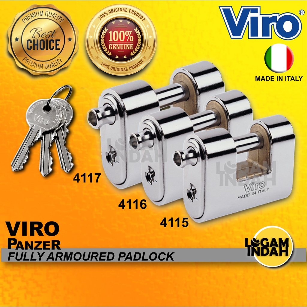 Original Viro Panzer Fully Armoured Pad Lock