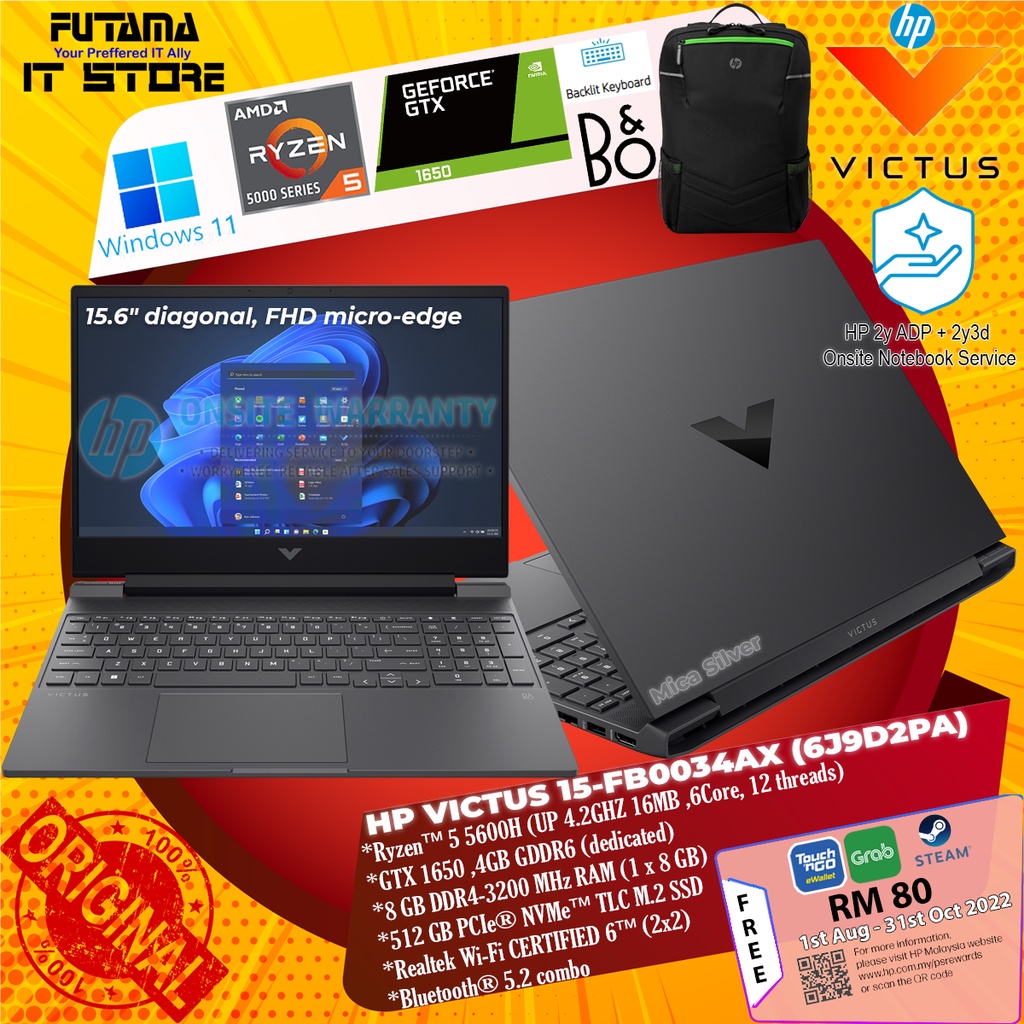 Hp Victus Fb Ax Win Amd Ryzen H Gtx Fhd Gb