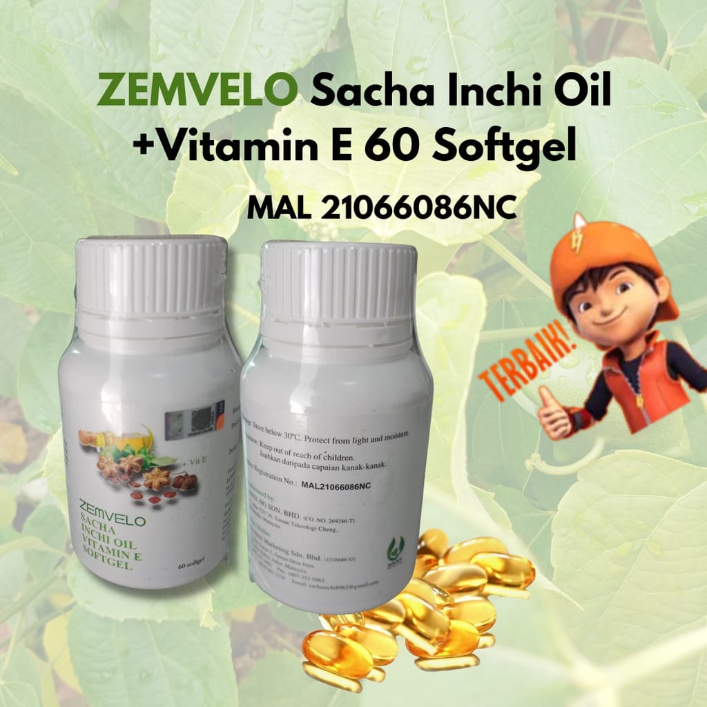 ZEMVELO SACHA INCHI OIL VITAMIN E SOFTGEL LULUS KKM MAL21066086NC