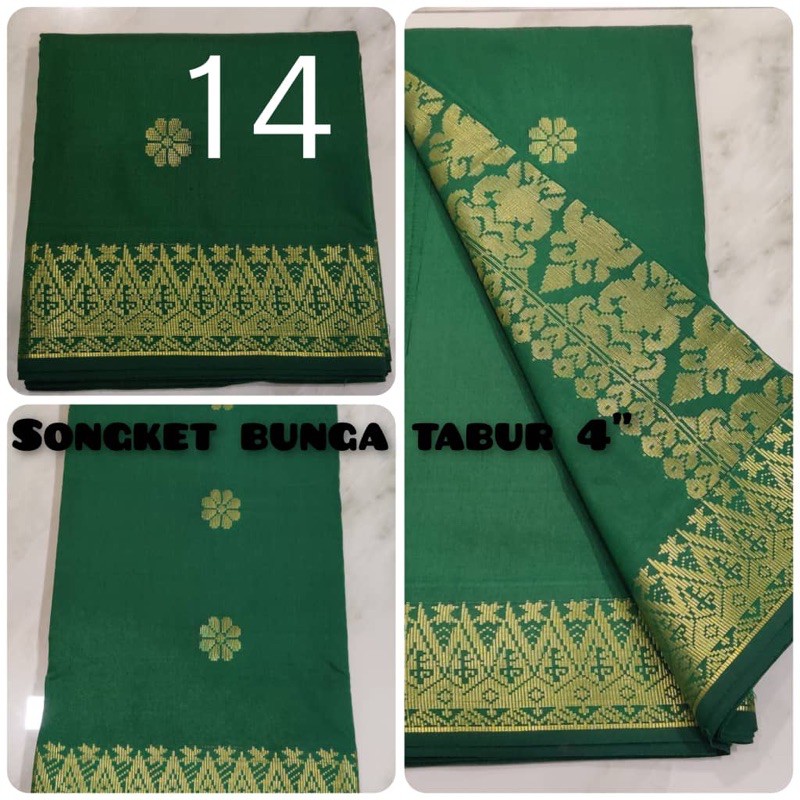 Kain Songket India Tenun Bunga Tabur Meter Suku Exclusive Shopee