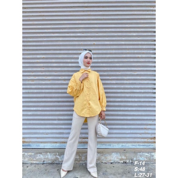 READY STOCK Kemeja Baggy Lengan Panjang Muslimah Fashion 2022