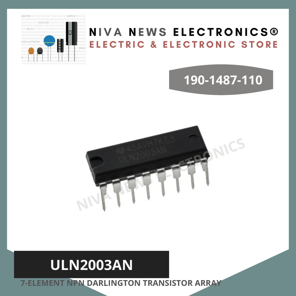 7 ELEMENT NPN DARLINGTON TRANSISTOR ARRAY 500mA 50V 16 PIN PDIP