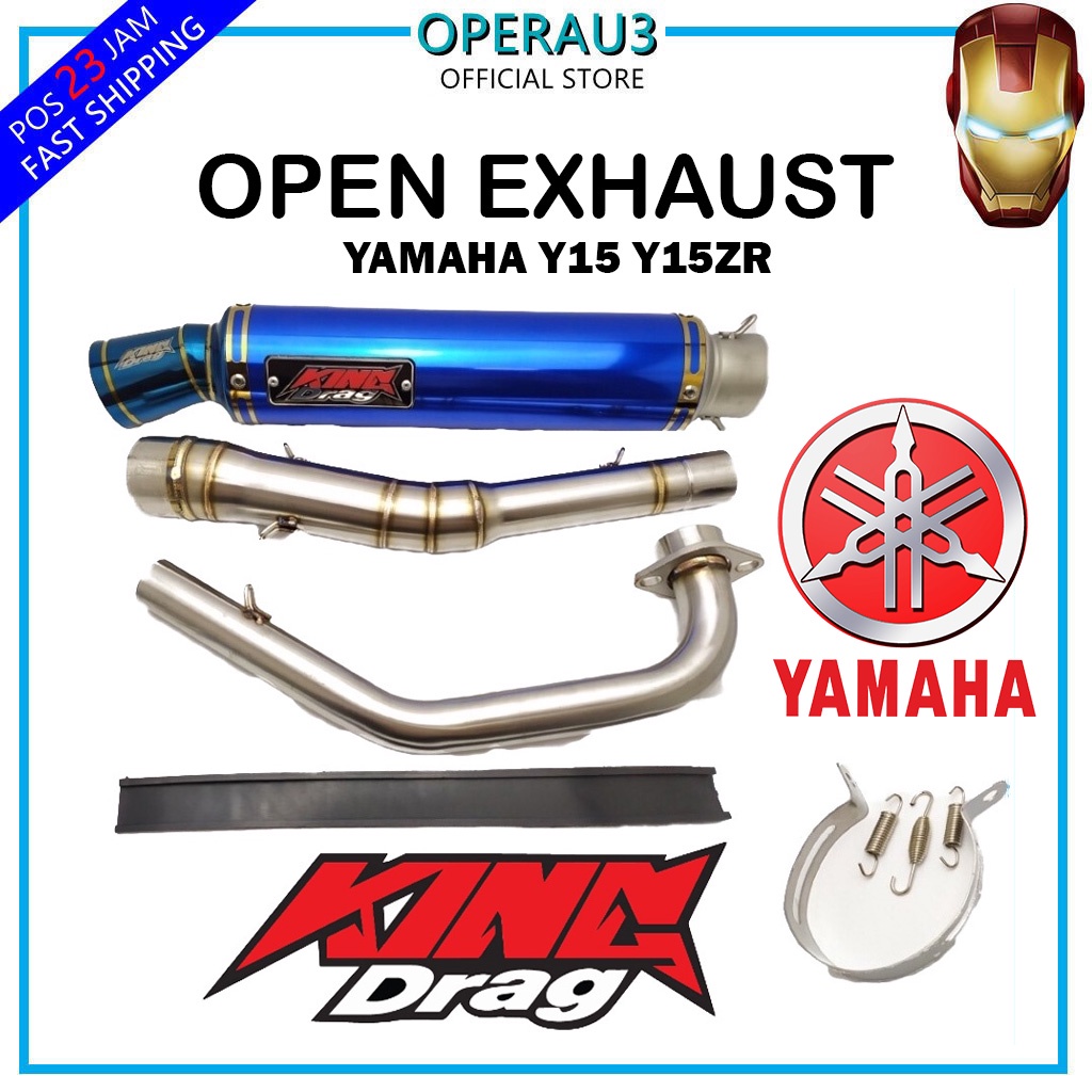 Exhaust Y15 Y15ZR KINGDRAG Open Exhaust 32mm Pnp Miniful Sensor Hole