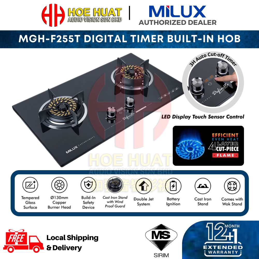 New Milux Mgh F T Digital Timer Led Touch Screen Tempered Glass