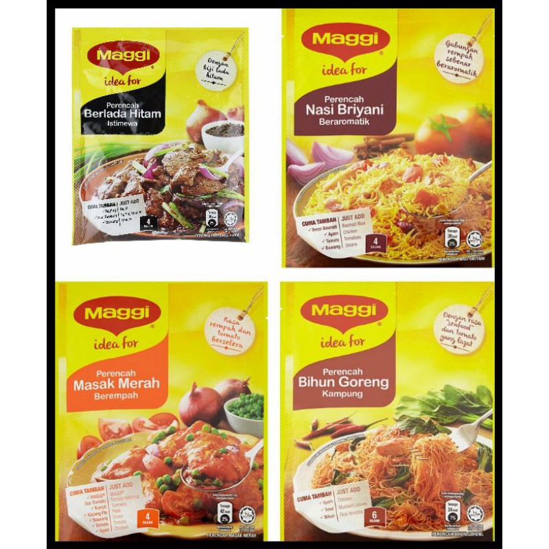 Perencah Maggi Berlada Hitam Nasi Briyani Masak Merah Berempah