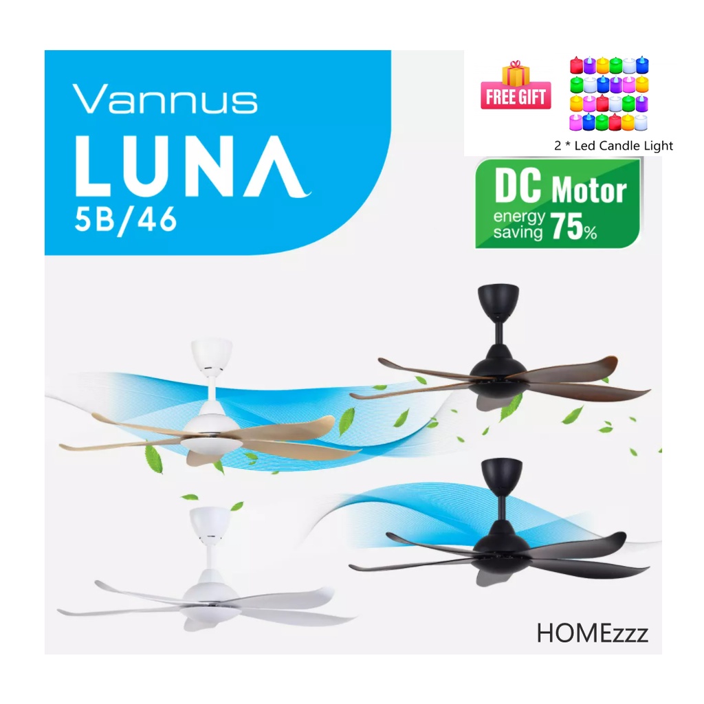 ALPHA Vannus LUNA 5B 46 Inch DC Motor Ceiling Fan With 5 Blades 6