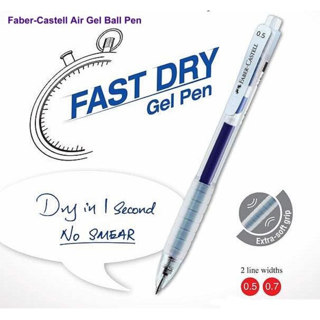 Faber Castell Air Gel Pen Mm Mm Fast Dry Shopee Malaysia