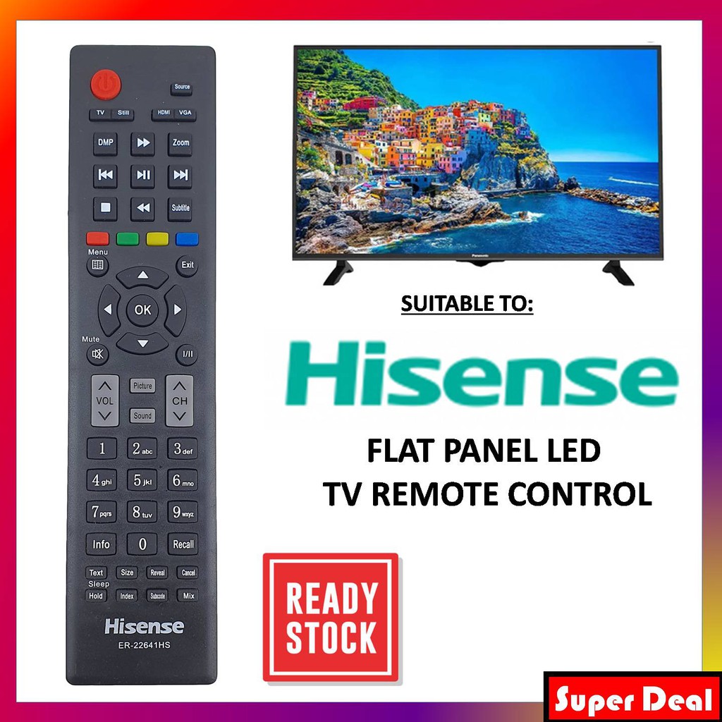 HISENSE Flat Panel LED TV Remote Control Replacement ER 22641HS ER