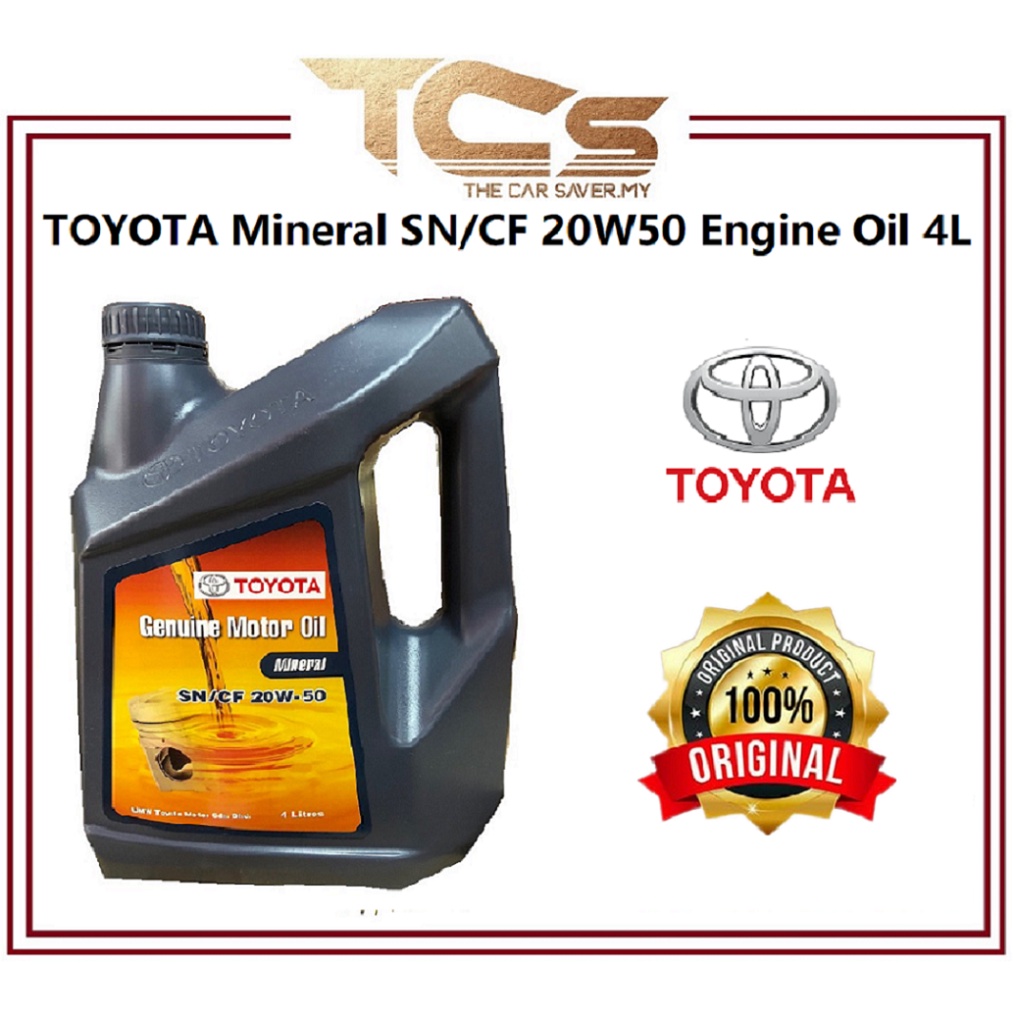 Toyota Mineral Sn Cf W Engine Oil L Shopee Malaysia