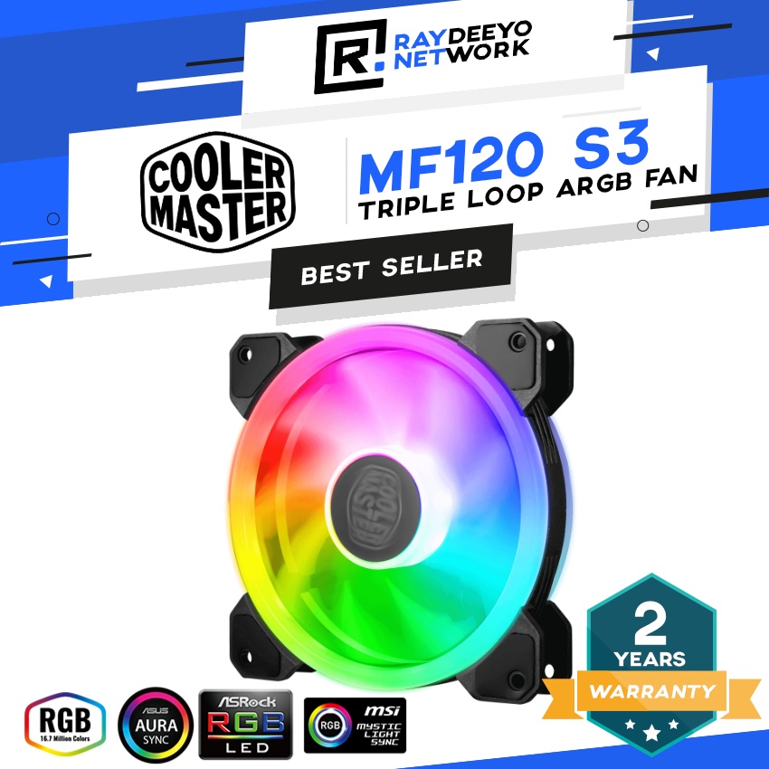 Cooler Master Masterfan Mf S Argb Case Fans Triple Loop Argb