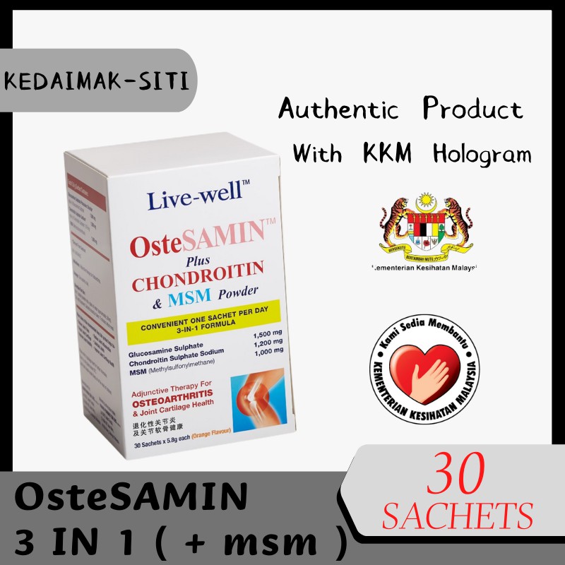 Live Well Ostesamin Plus Chondroitin With Msm Powder Sachets