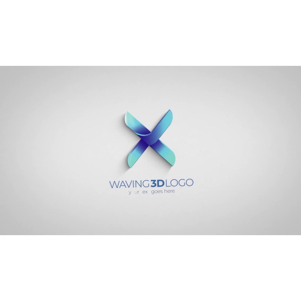 Waving D Logo Reveal For After Effect Project File Videohive