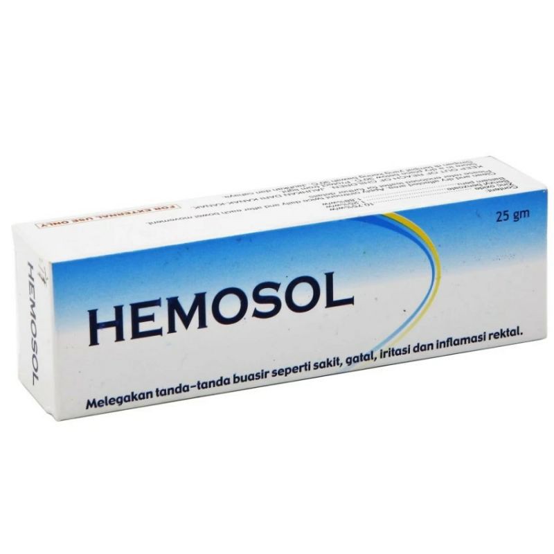 Ubat Sapu Buasir Hemosol Ointment G Supositori Sumbat Biji Sakit