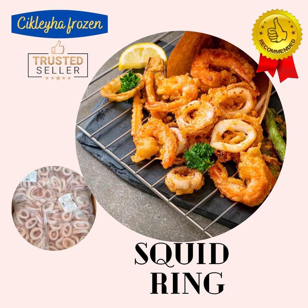 Squid Ring Skin On Calamari Ring Sotong Cincin 1KG 100 Less Ice