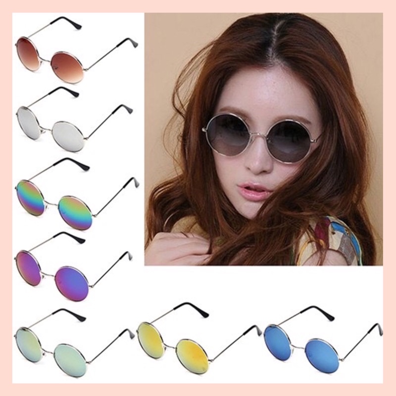 Ready Stock Unisex Classic Viral OOTD SPEC Round Shape Sunglasses