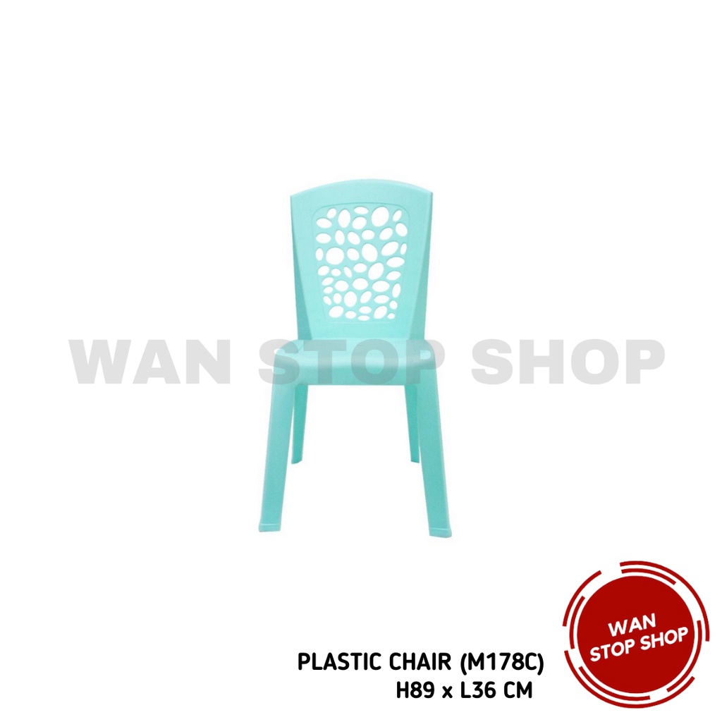 Plastic Chair 3 Years Warranty Kerusi Plastik M178C Cafe Chair Dining