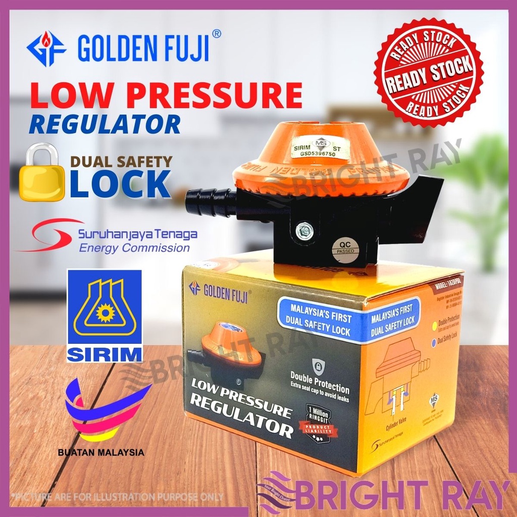 Golden Fuji Dpdl Lpg Low Pressure Gas Regulator Dual Safety Lock Gas