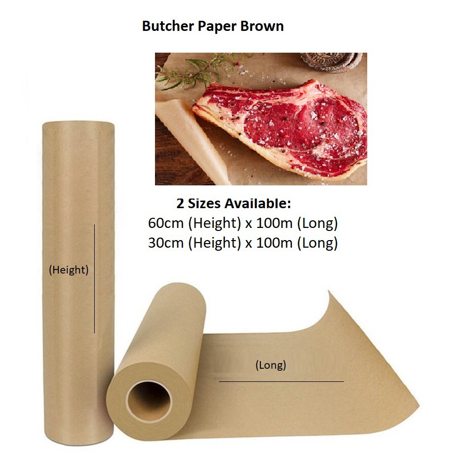 Brown Butcher Paper Roll Uncoated Cm X Meter Cm X Meter