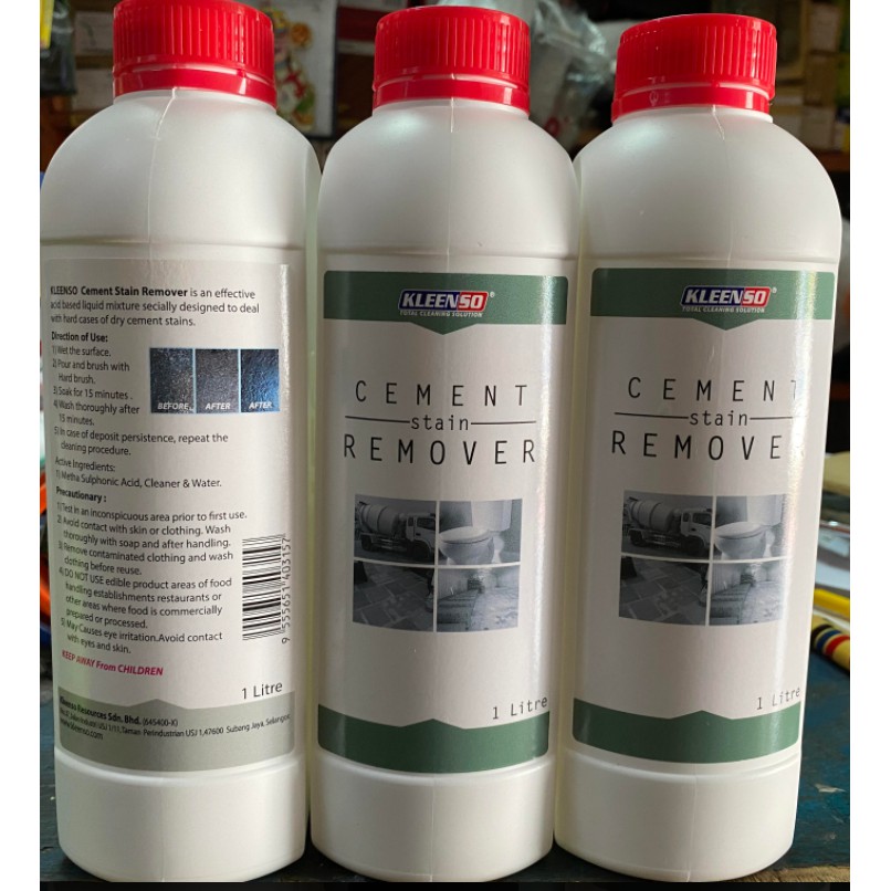 KLEENSO 1LITRE CEMENT STAIN REMOVER FOR YOUR FLOOR AND TILES GOOD