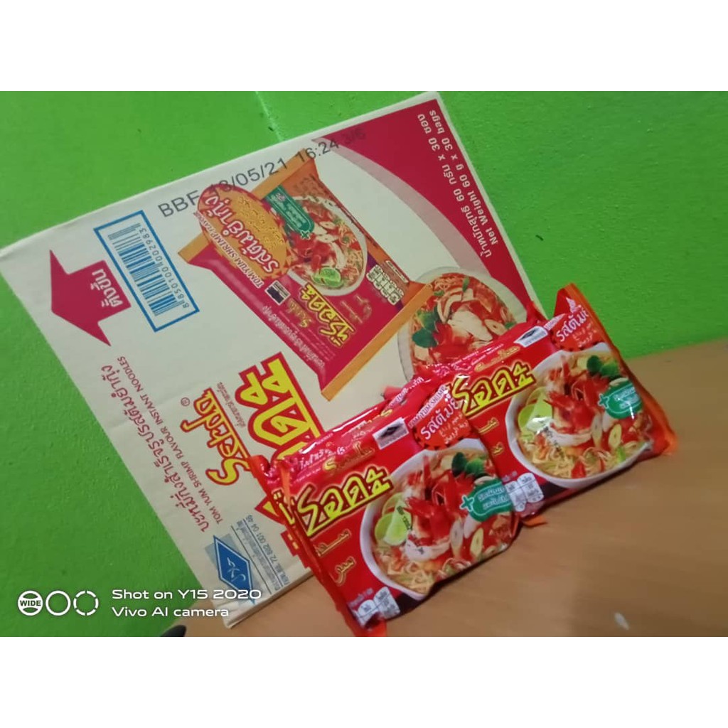 Meggi Serda Tom Yum Shrimp Flavour Instant Noodles Kotak Shopee