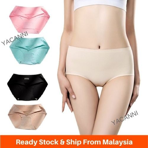 Local Ready Stock Ice Silk Panties Girls Clothing One Piece Seamless