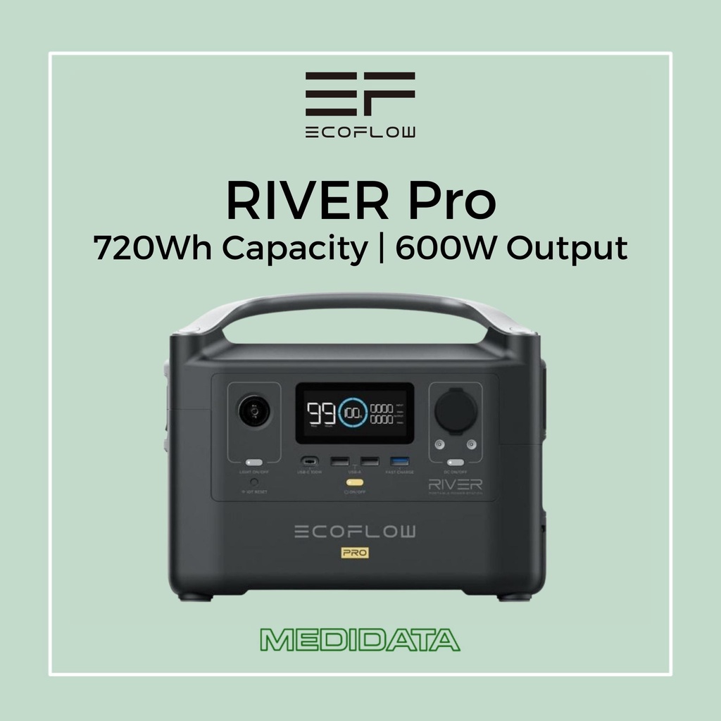 EcoFlow River Pro Portable Power Station 720Wh UK 3 Pin Socket 2