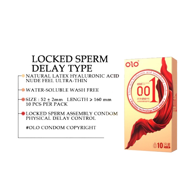 Ultra Thin Hyaluronic Acid Nourishing Delay Official Olo Condom