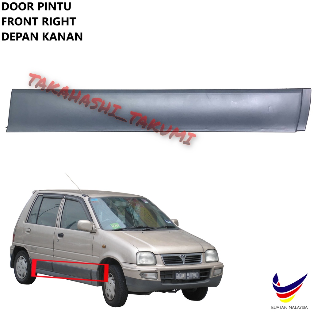 Perodua Kancil Petak Facelift Front Right Kanan Door Skirt