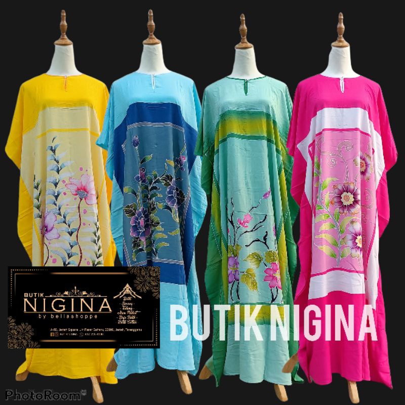 Kaftan Kelawar Lengan Pendek Batik Lukis Asli Terengganu Premium