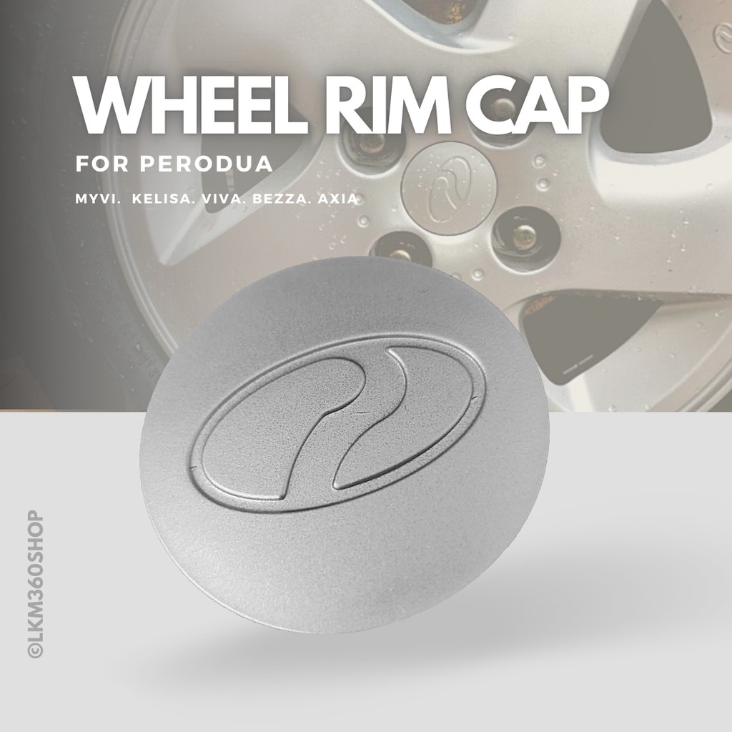 Perodua Kelisa Myvi Viva Bezza Axia Rim Cap Wheel Cap With Logo Pc