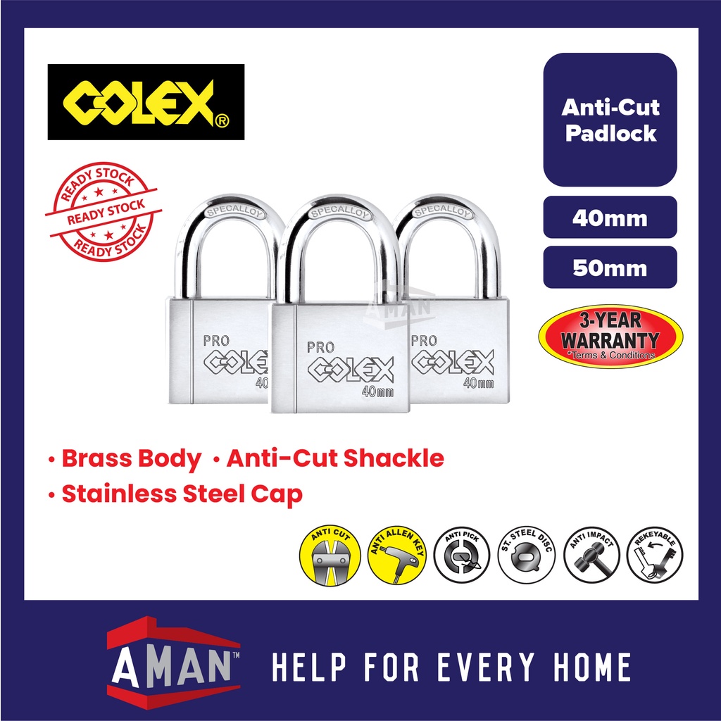 Colex Anti Cut Stainless Steel Chrome Plated Mm Mm Keyed Alike