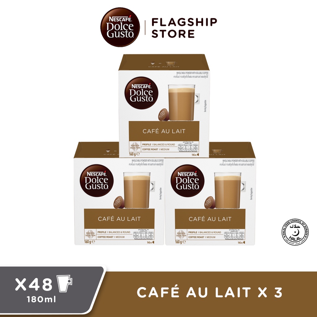 Pack Of Nescafe Dolce Gusto Cafe Au Lait Coffee Capsules