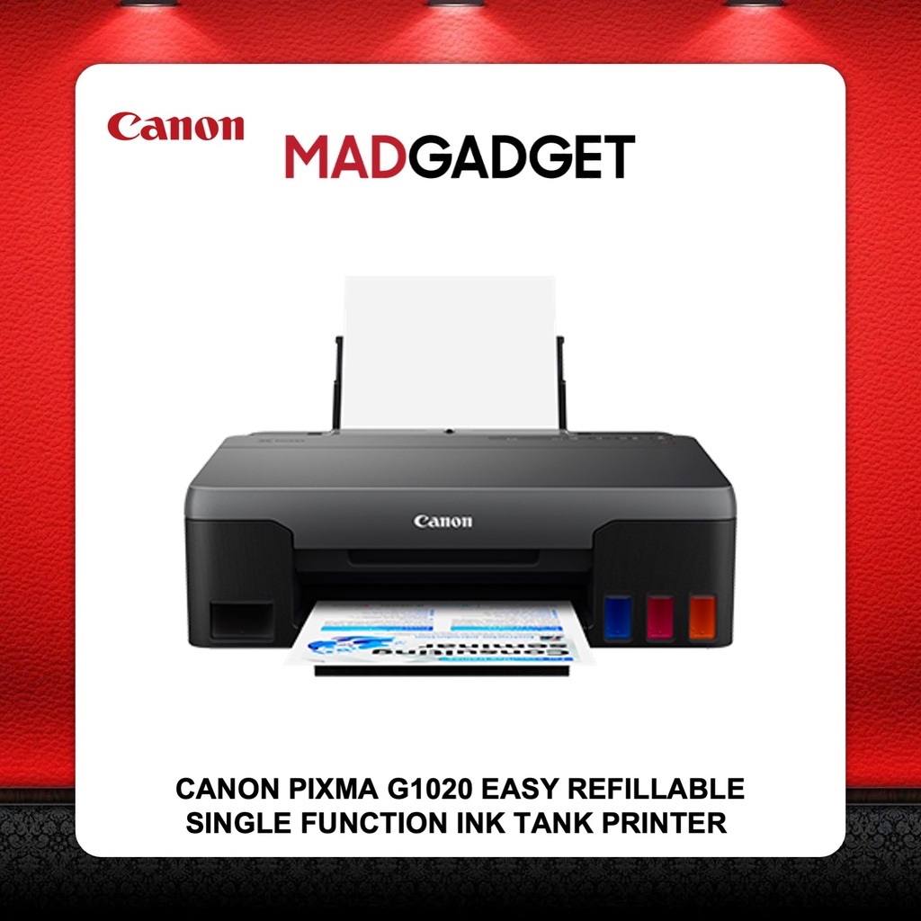 Canon Pixma G Easy Refillable Single Function Ink Tank Printer