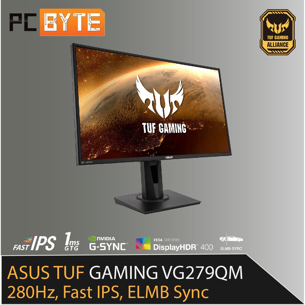 Asus Tuf Gaming Vg Qm Gaming Monitor Hz Ms Elmb Sync G Sync