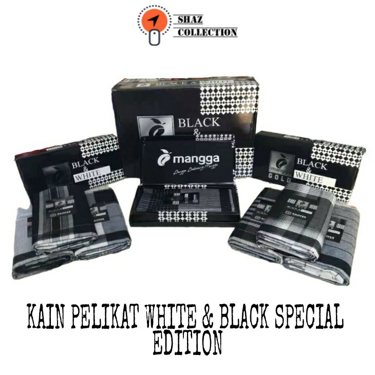 SPECIAL DESIGN GAJAH DUDUK BLACK WHITE KAIN PELIKAT LIMITED EDITION