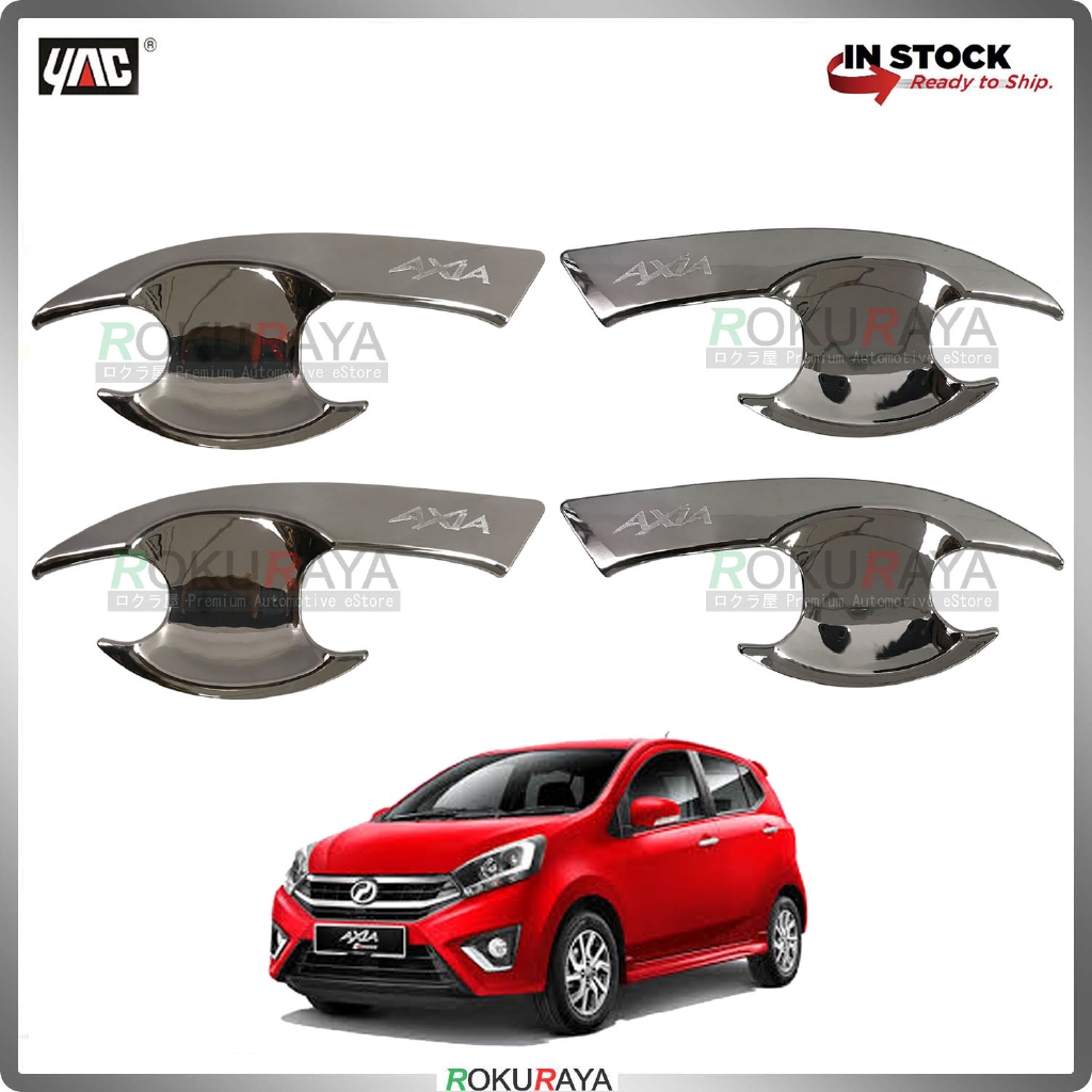 Perodua Axia Door Handle Cover Garnish Trim Abs Plastic Chrome Bowl