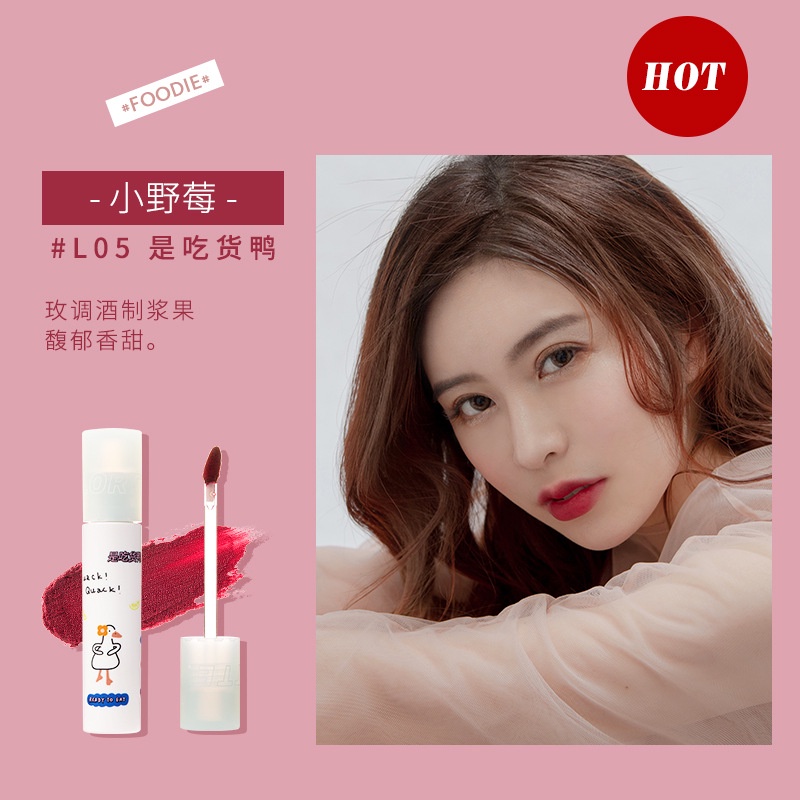 Flortte Bunga Lolia Duck Duck Lip Lumpur Matte Matte Baldu Bibir Sayu