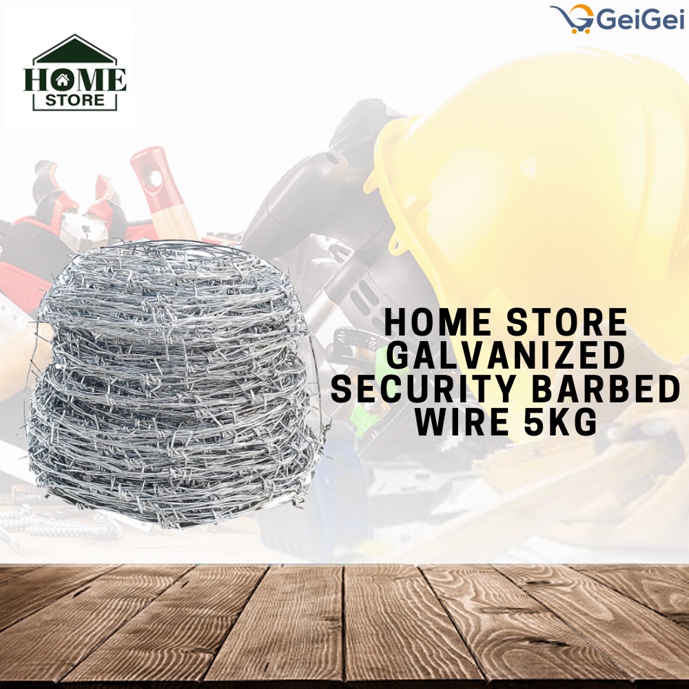 Ready Stock Home Store Galvanized Security Barbed Wire 5KG Dawai