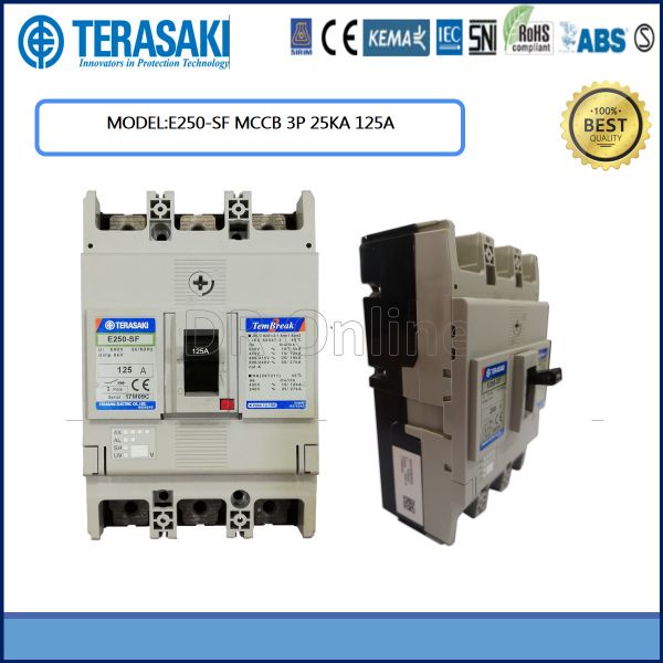 TERASAKI MCCB 3POLE MOULDED CASE CIRCUIT BREAKER MCCB 3P 25KA 125A