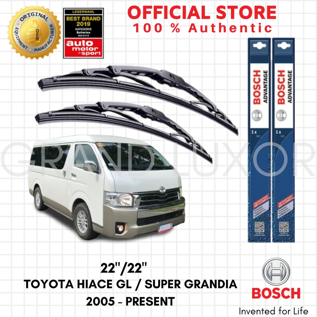 Bosch Advantage Wiper Blade Set For Toyota Hiace Gl Super Grandia