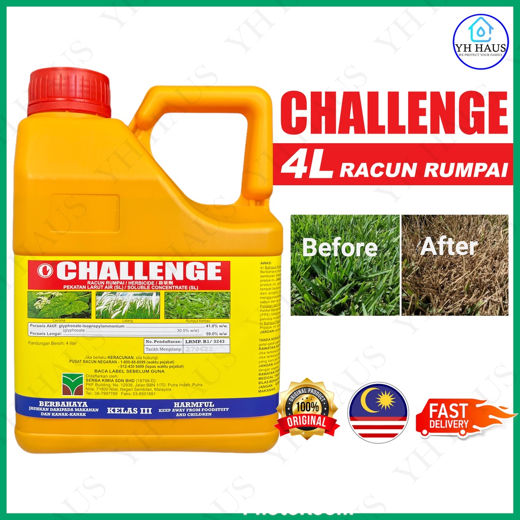 L Challenge Glyphosate Weed Killer Racun Rumput Lalang Ubat