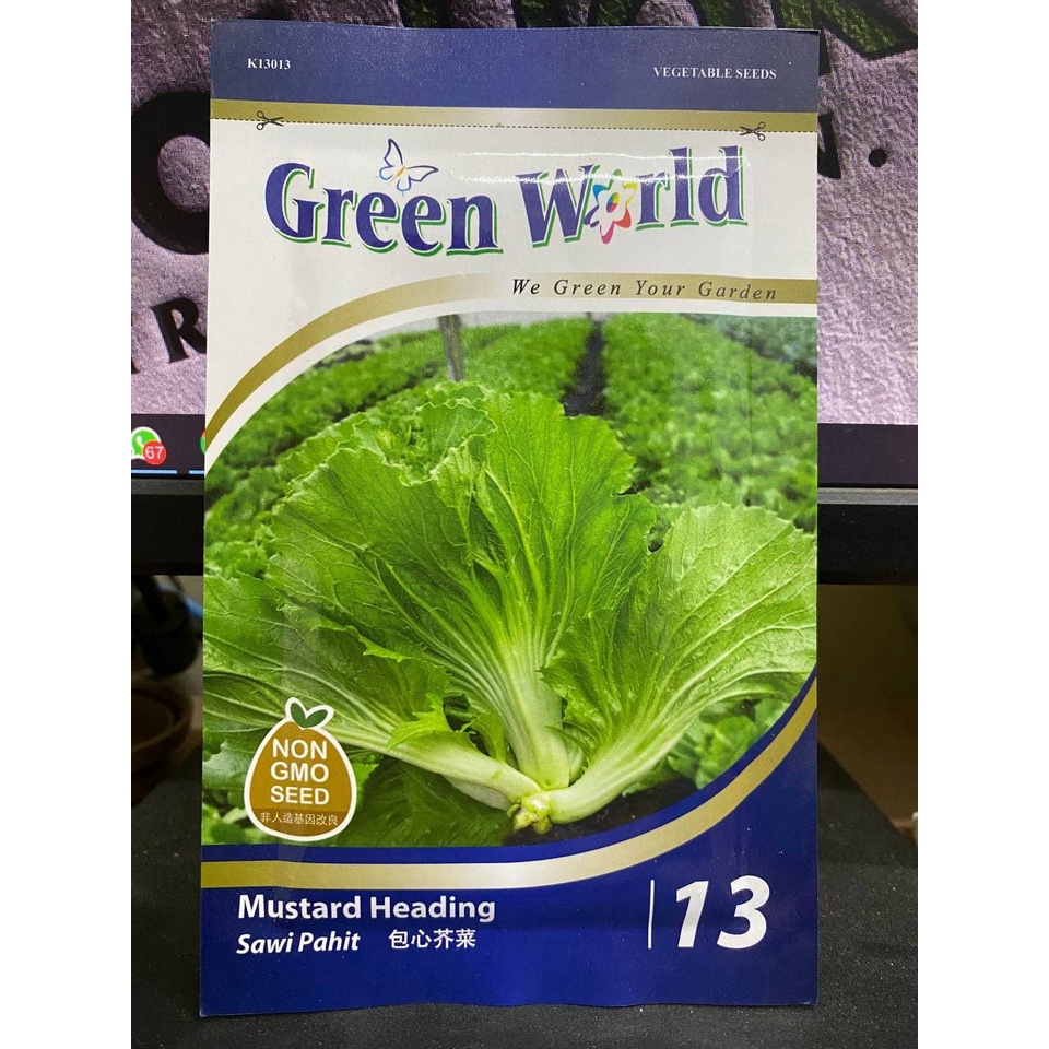 Benih Sawi Pahit Mustard Heading Green World Gm Shopee Malaysia